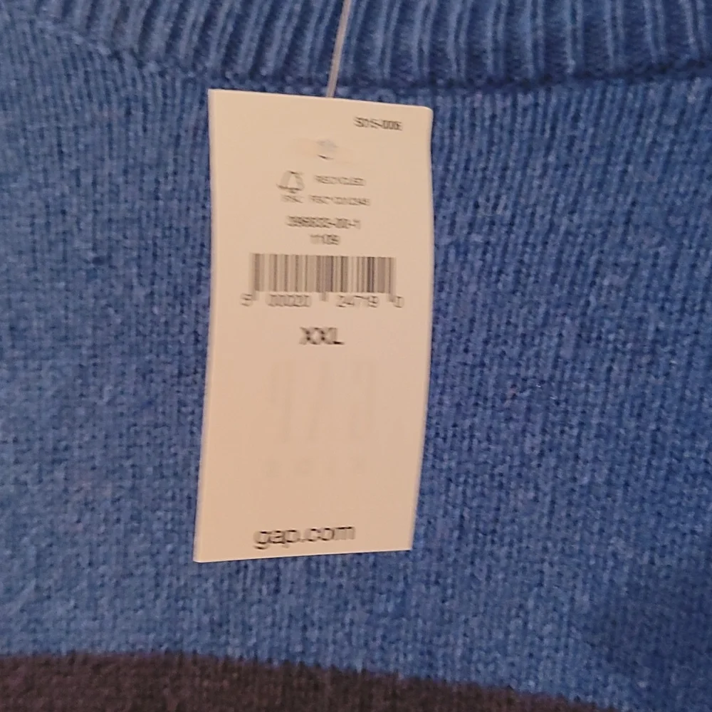 Gap royal blue striped sweater XXL/14
